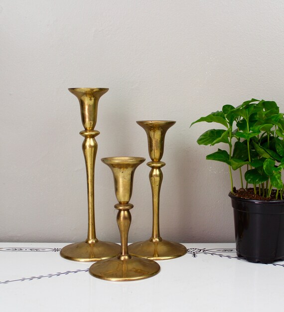 Brass Candlestick Trio