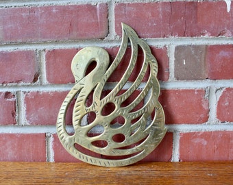 Brass Swan Trivet