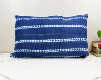 Indigo African Mudcloth Pillow