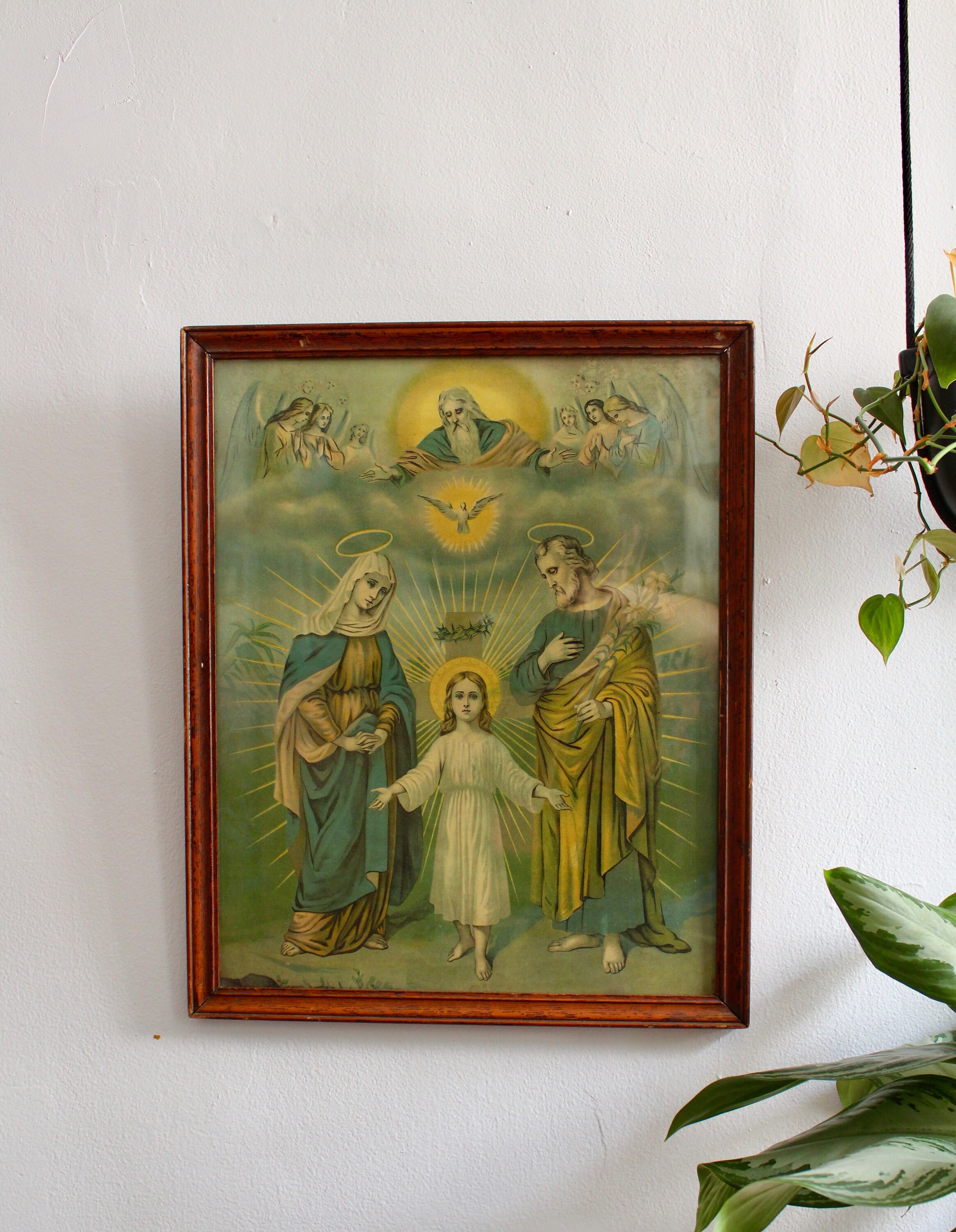 Vintage Religious Art Framed Victorian Lithograph of Jesus as Etsy