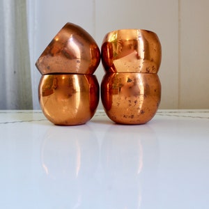 Set of 4 Copper Craft Roly Cups