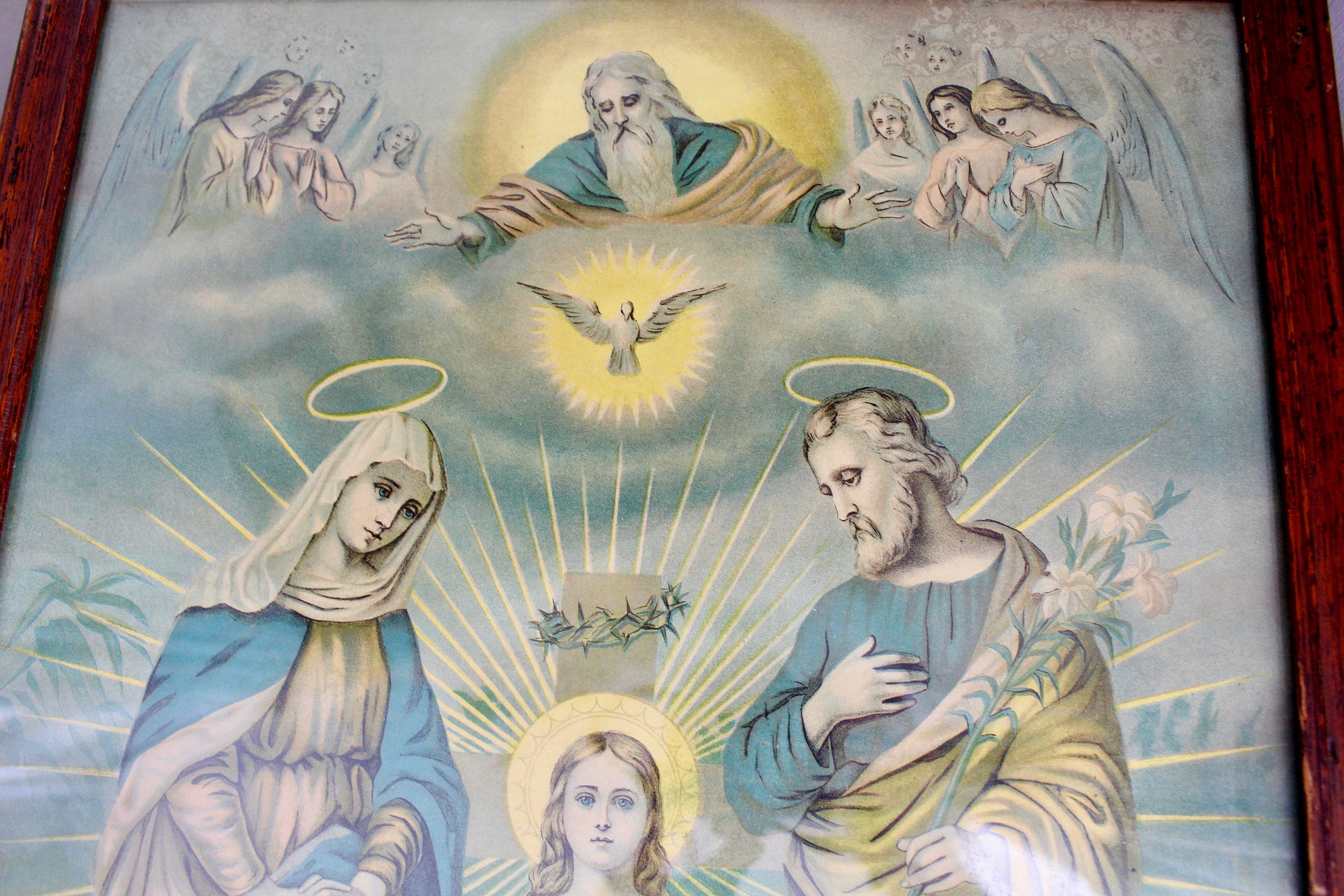 Vintage Religious Art Framed Victorian Lithograph of Jesus as Etsy