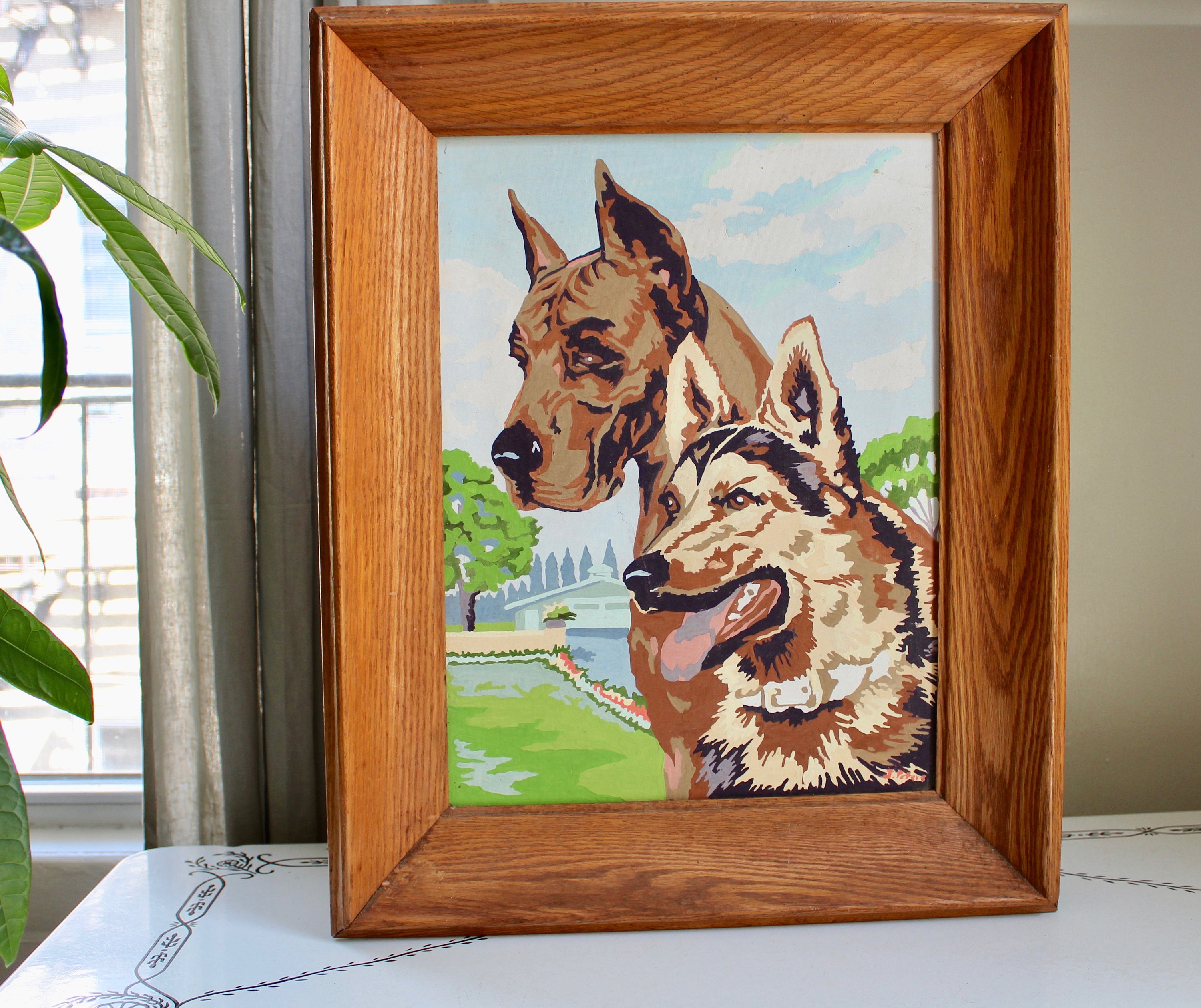 Large Paint By Numbers Dogs Etsy