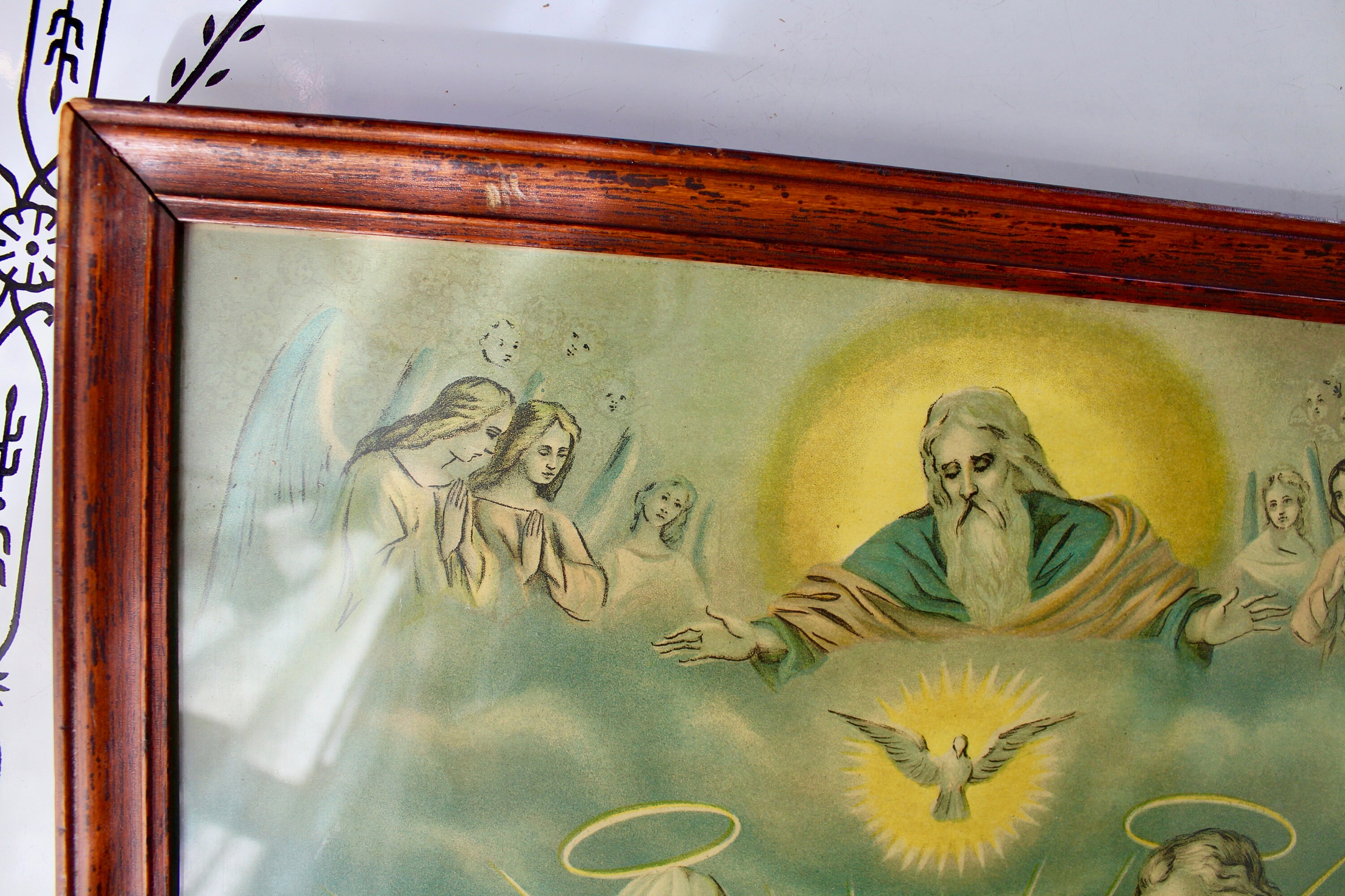 Vintage Religious Art Framed Victorian Lithograph of Jesus as Etsy