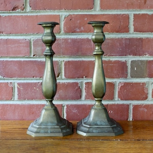 Pair of Extra Large Brass Candlesticks