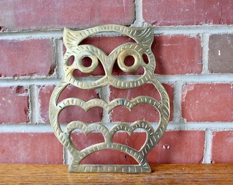 Brass Owl Trivet