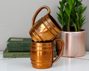 Pair of Copper Mugs