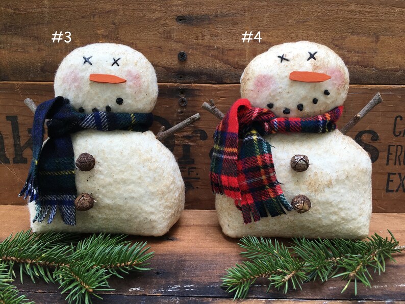 Snowman Winter Decor Snowman Shelf Sitter Primitive Snowman Etsy