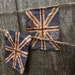 Union Jack Bunting, Hand Painted Flag, Primitive British Flag Bunting, Gift For Her, United Kingdom Genealogy Gift, Gift For Him, UK Flag