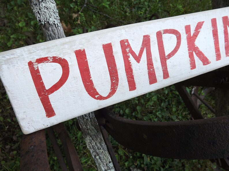 Pumpkin Sign, Recycled Pallet Wood Pumpkin Sign image 2