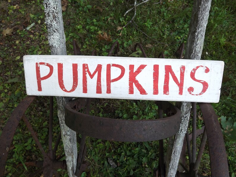 Pumpkin Sign, Recycled Pallet Wood Pumpkin Sign image 6