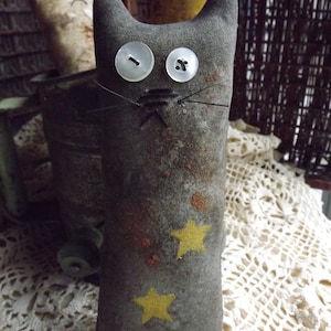 Primitive Cat Decor, Cat Lover Gift, Farmhouse Decor, Country Home Decor, Primitive Cat, Gift For Her image 3