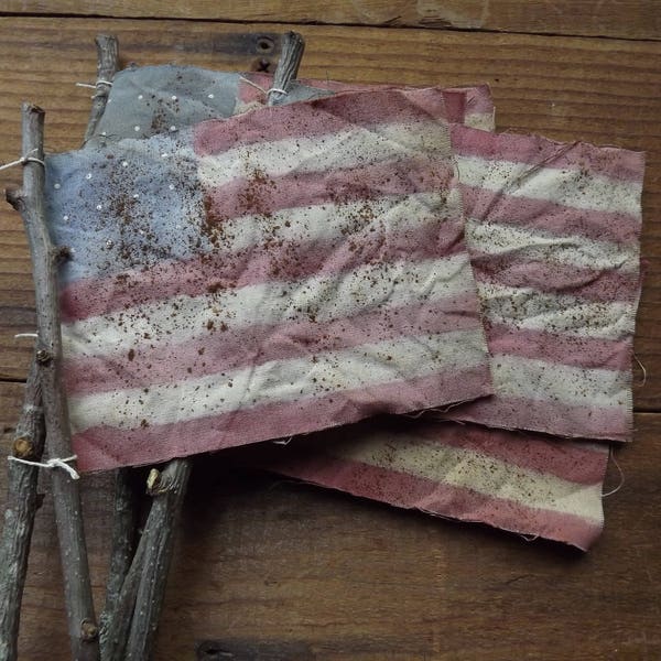 United States Flag, American Flag, Americana Decor, US Flag, 4th Of July, Patriotic Decor, Hand Painted Flag, Primitive Decor, Flag Poke