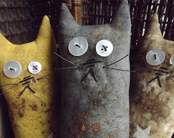 Primitive Cat Decor, Cat Lover Gift, Farmhouse Decor, Country Home Decor, Primitive Cat, Gift For Her