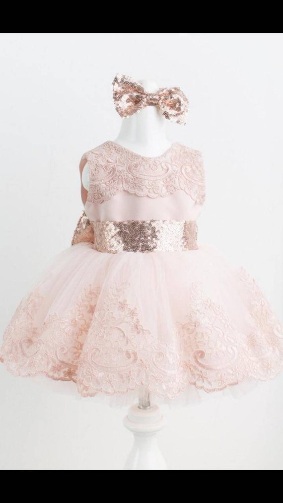 lacy light pink dress