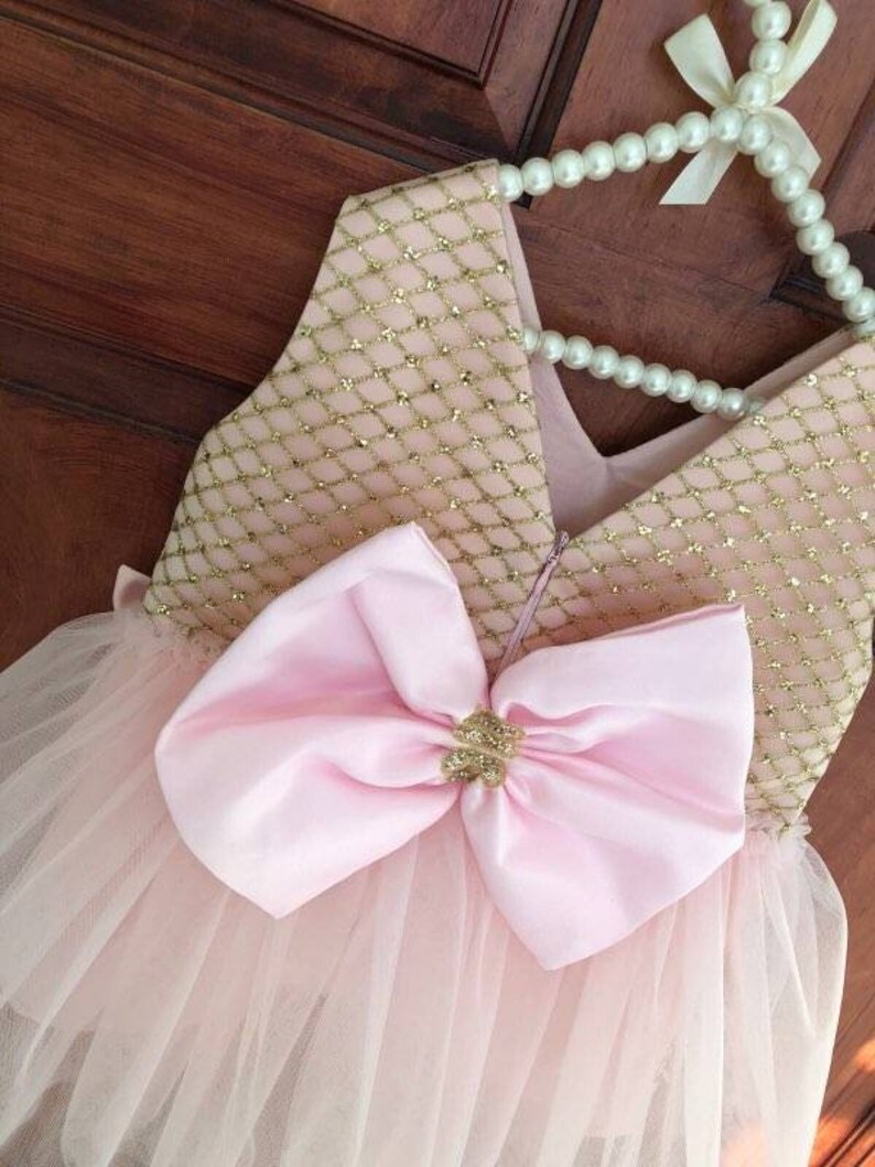 Pink and Gold Baby Dress Etsy