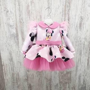 Rosa Minnie Mouse Kleid | Disney Themen Kleid | Tutu Kleid