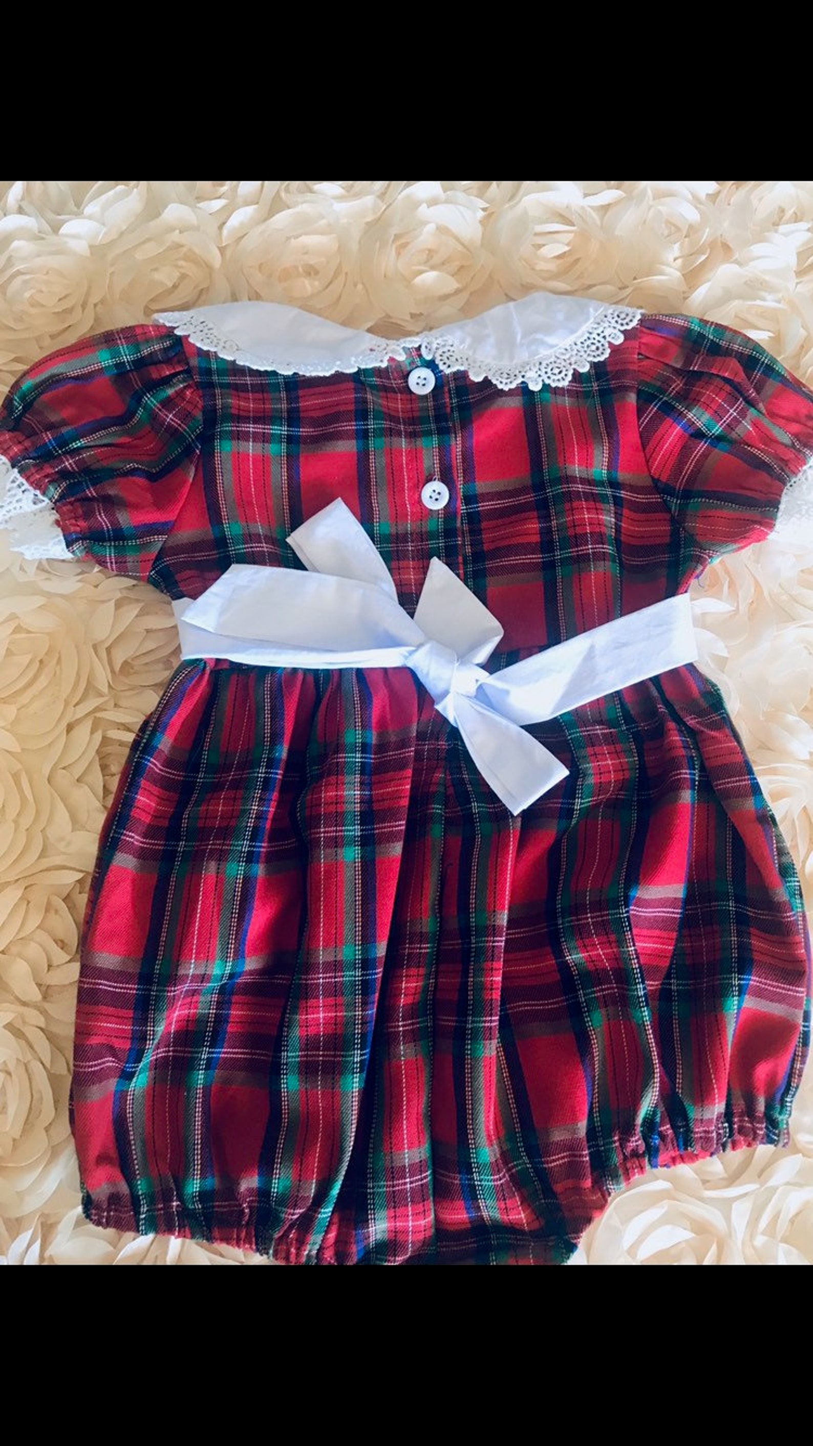 Cavalier plaid de Noël Barboteuse | Etsy
