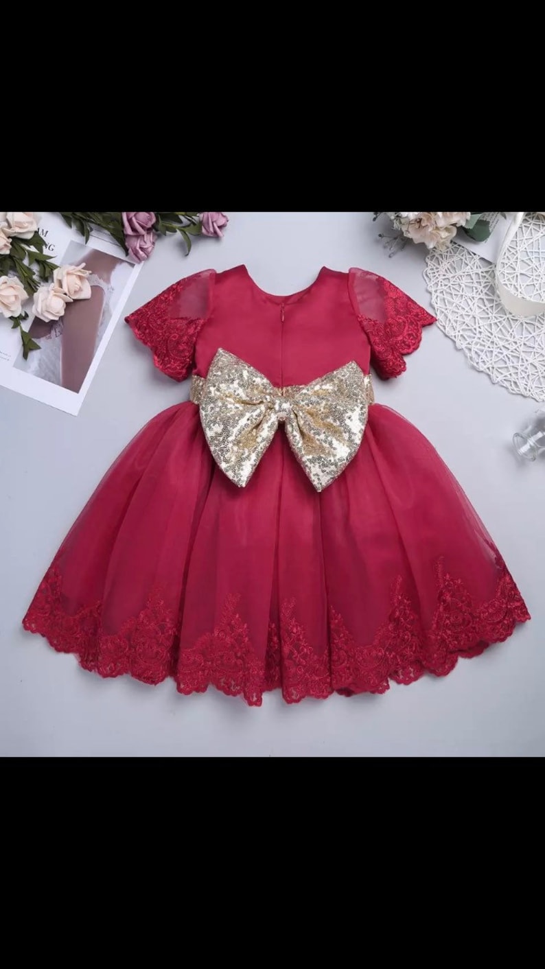 Perfect for Christmas Red Poofy Pageant Dress