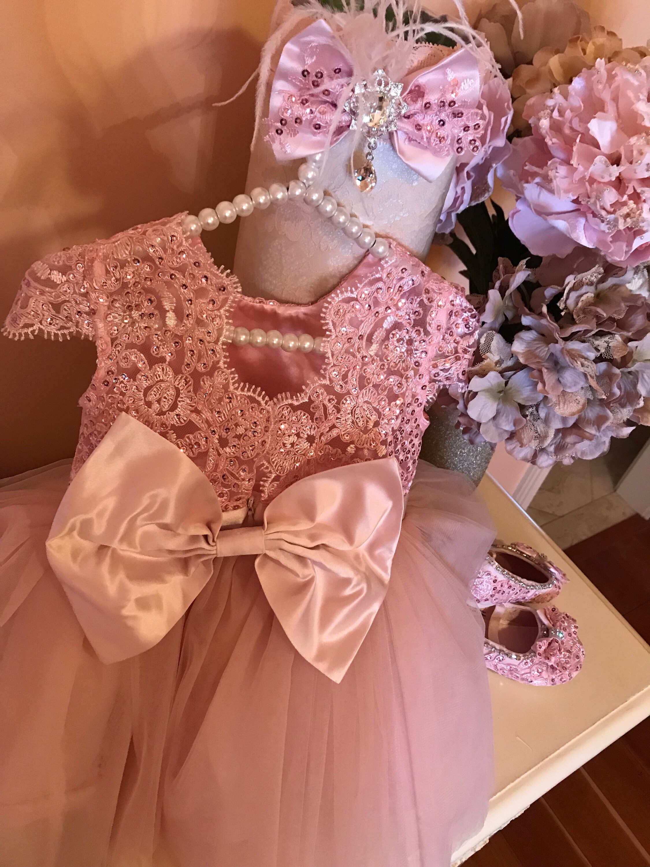 Pink dress birthday dress party dress pageant dress Etsy