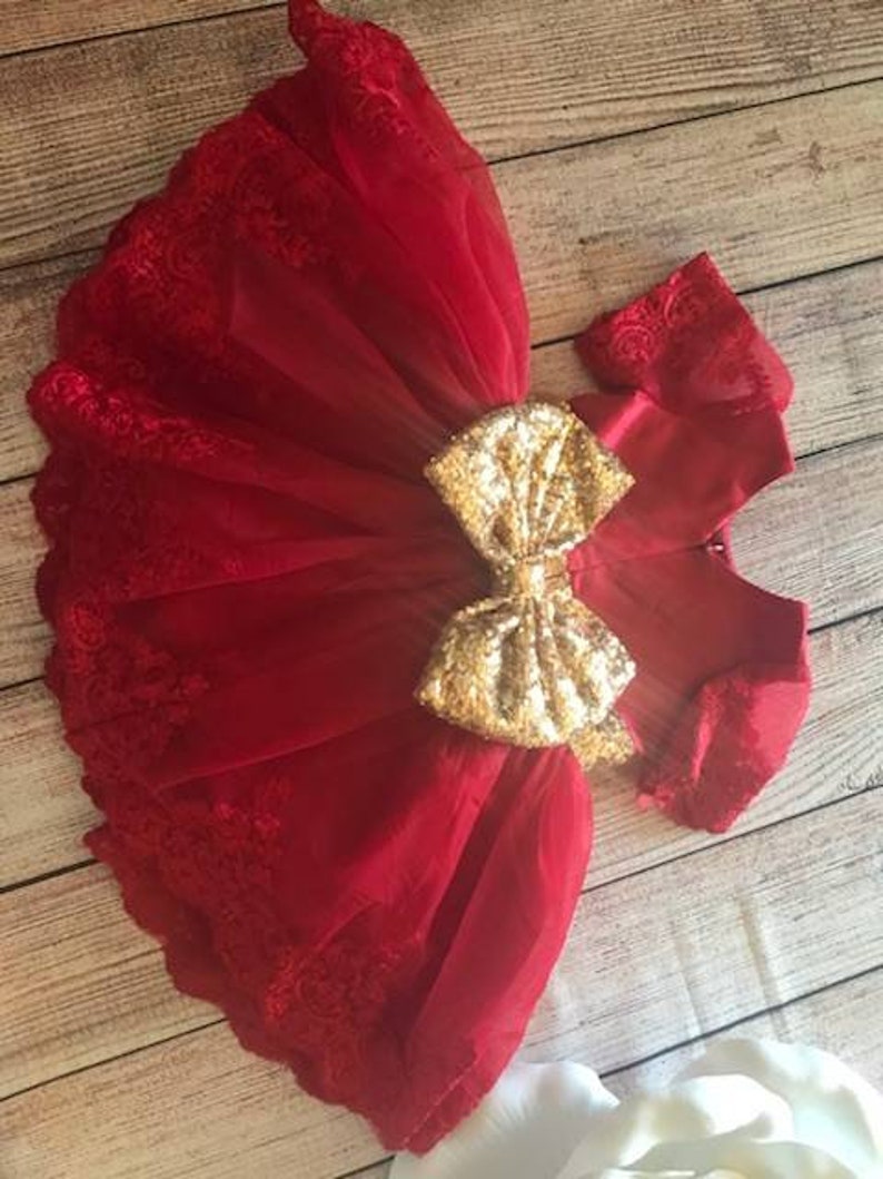 Red Poofy Pageant Dress Perfect for Christmas | Etsy