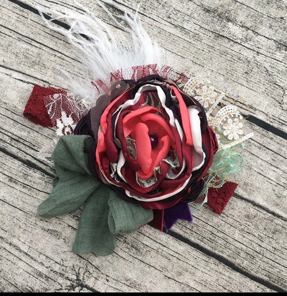 Christmas Flower Headband | red Headband | green H