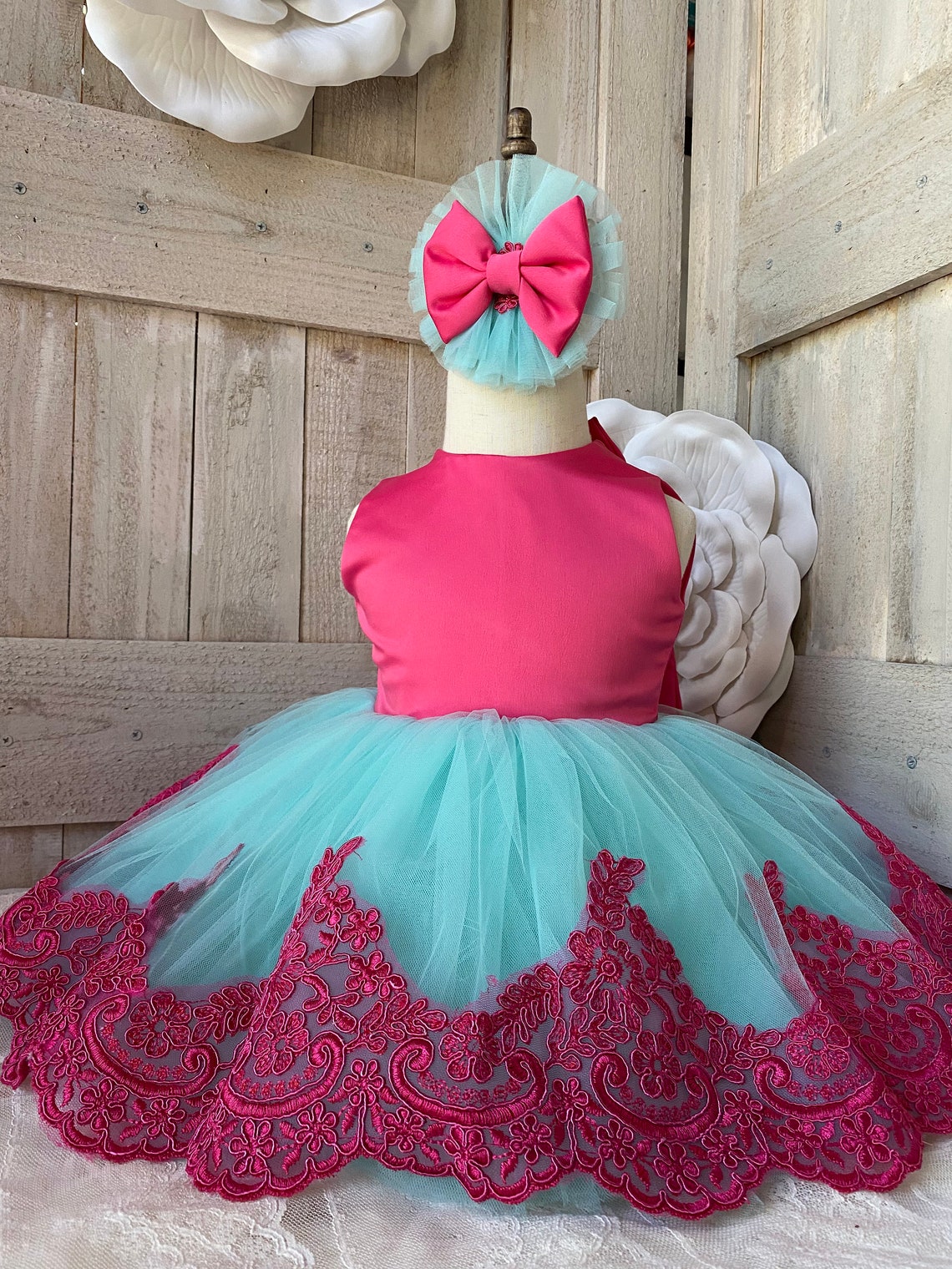 SALE Pageant Dress and Headband 12 to 18 Months Etsy