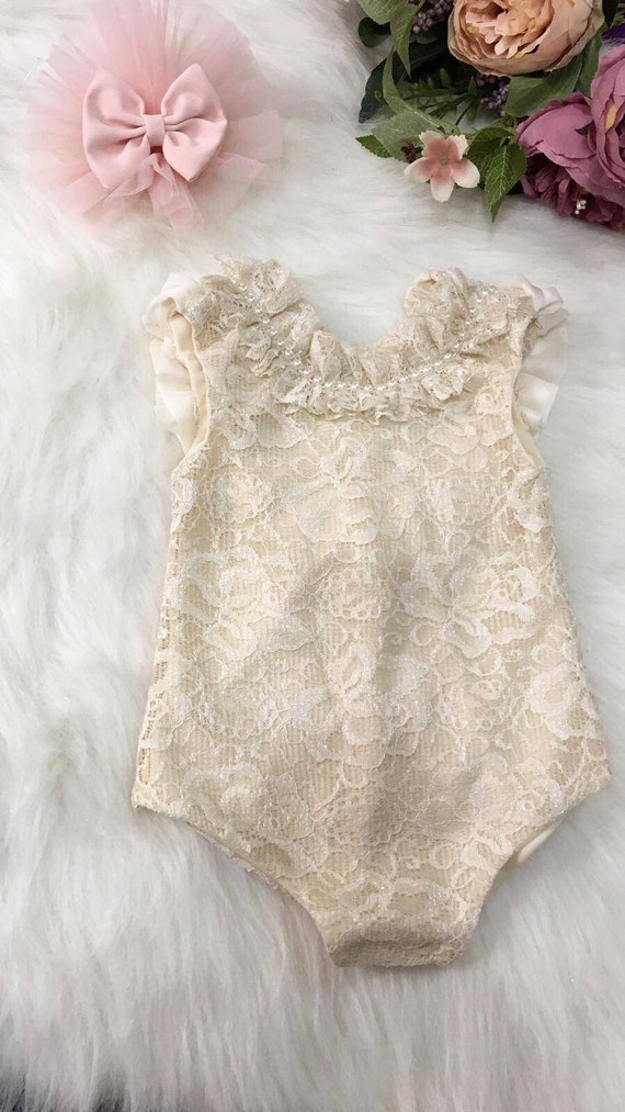 frilly romper baby