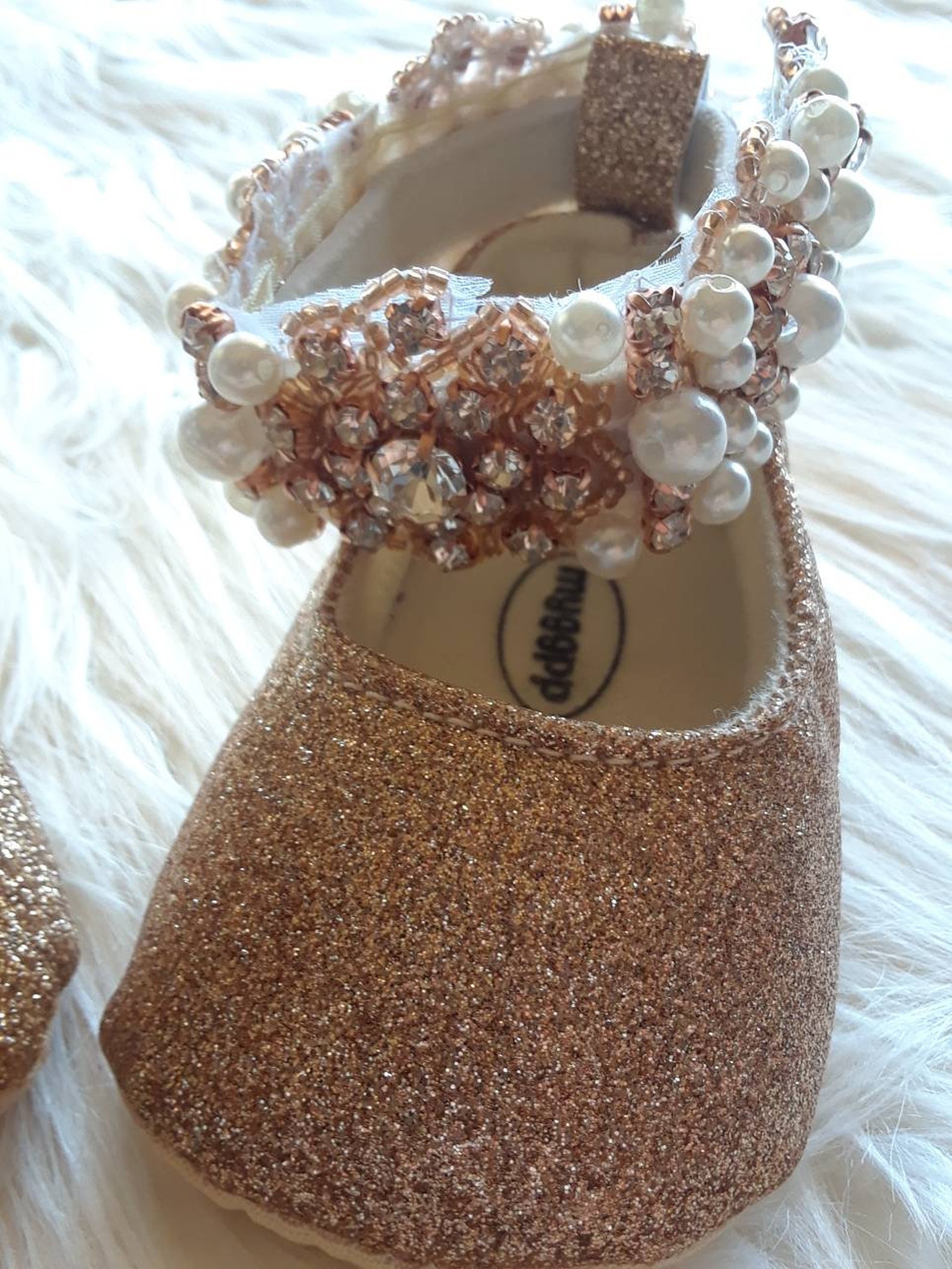 Gold Sparkle Shoes for Baby Girls Etsy