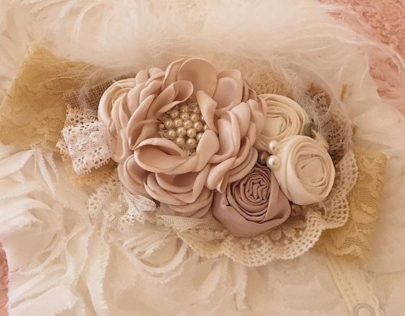 Flower Headband | Ivory Headband | Champagne Headb