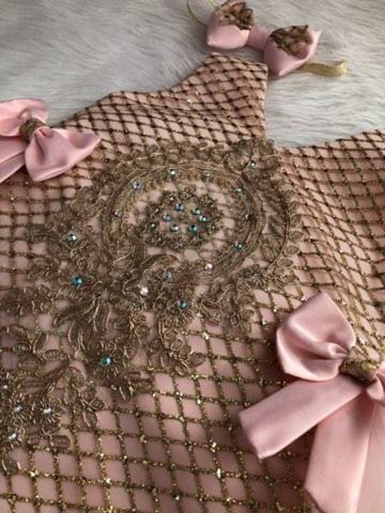 Pink and Gold Baby Dress Etsy