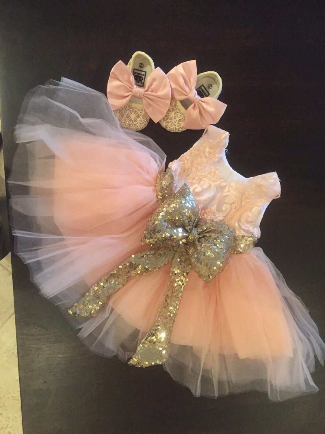Princess Pageant Dress Peach Pageant Dress White Pageant Etsy