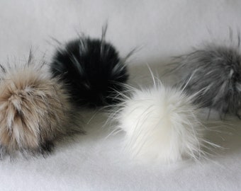 Pompoms, fur pompoms, fox pompoms, fur pom pom, hat supply, hat pompoms, fluffy pom pom, fluffy pompoms, faux fur pompoms, pompom hat