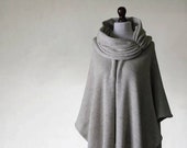 Wool poncho, Open poncho, women 39 s poncho, loose sweaters, wrap sweater, women 39 s sweater, knit poncho, grunge sweater, oversized sweater