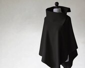 Cashmere poncho, black poncho, black coat, womens coat, wool coat, womens poncho, womens cape, wool poncho, wool cloak, cashmere sweater