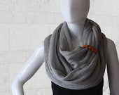 Linen neckwarmer, knit necwarmer, linen cowl, circle scarf, knit poncho, linen cape, womens poncho, womens sweater, linen scarf,unisex style