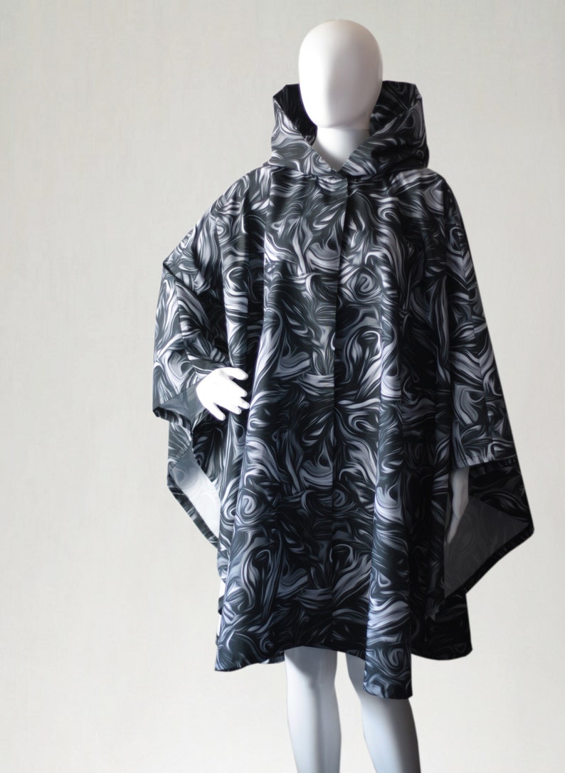Women's Waterproof Cape Poncho With a Hood Rain Cape Etsy