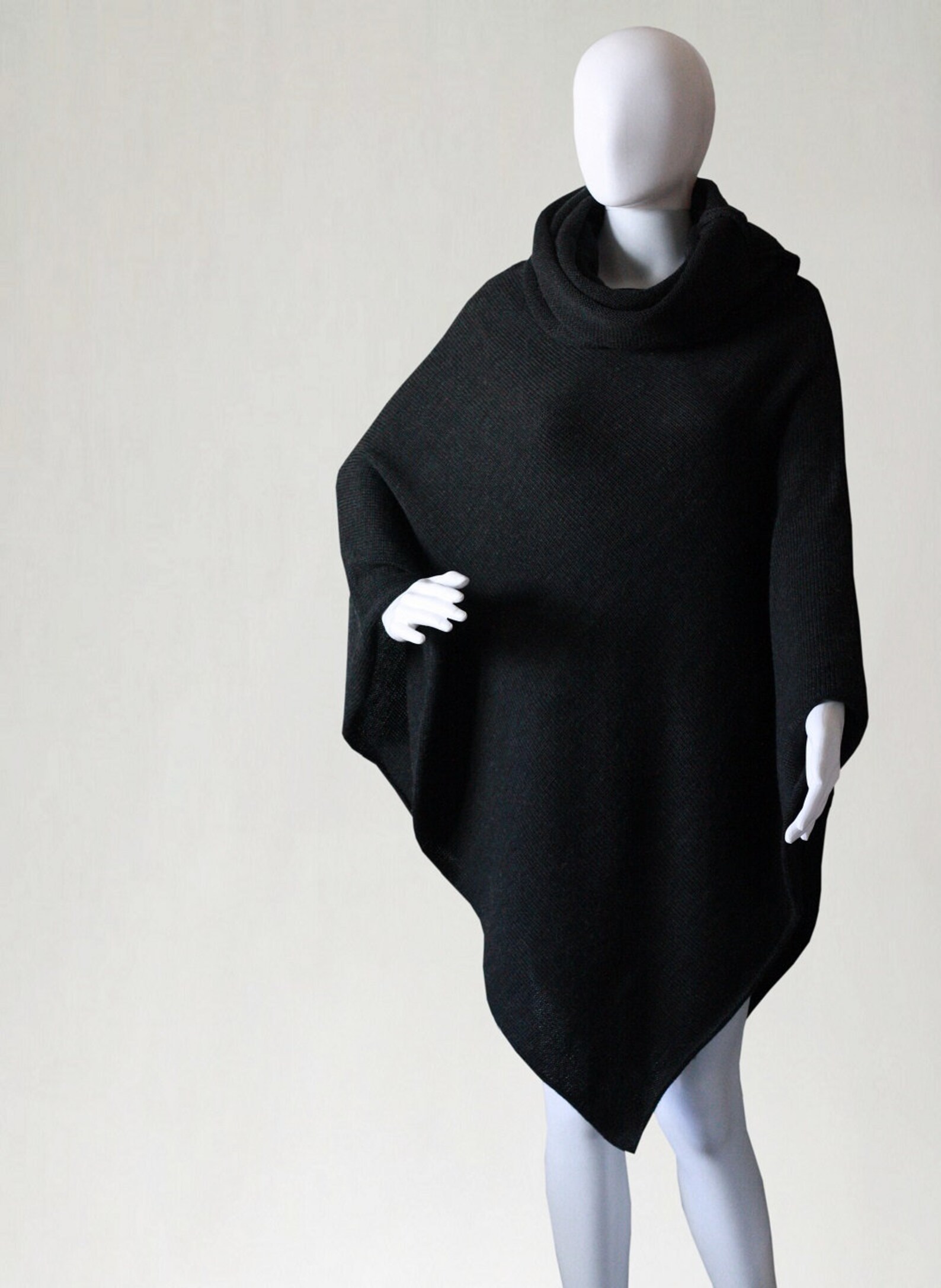 Women's Poncho Wool Cape Wrap Sweater Knit Poncho Wool Etsy