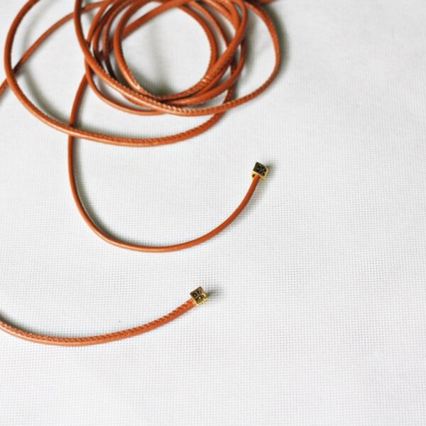 Brown leather belt, ecological leather, brown belt, brown strap, brown necklace, decorative buckle, smooth strap