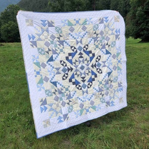 Quilt "Michigan", trapunta fatta a mano in cotone