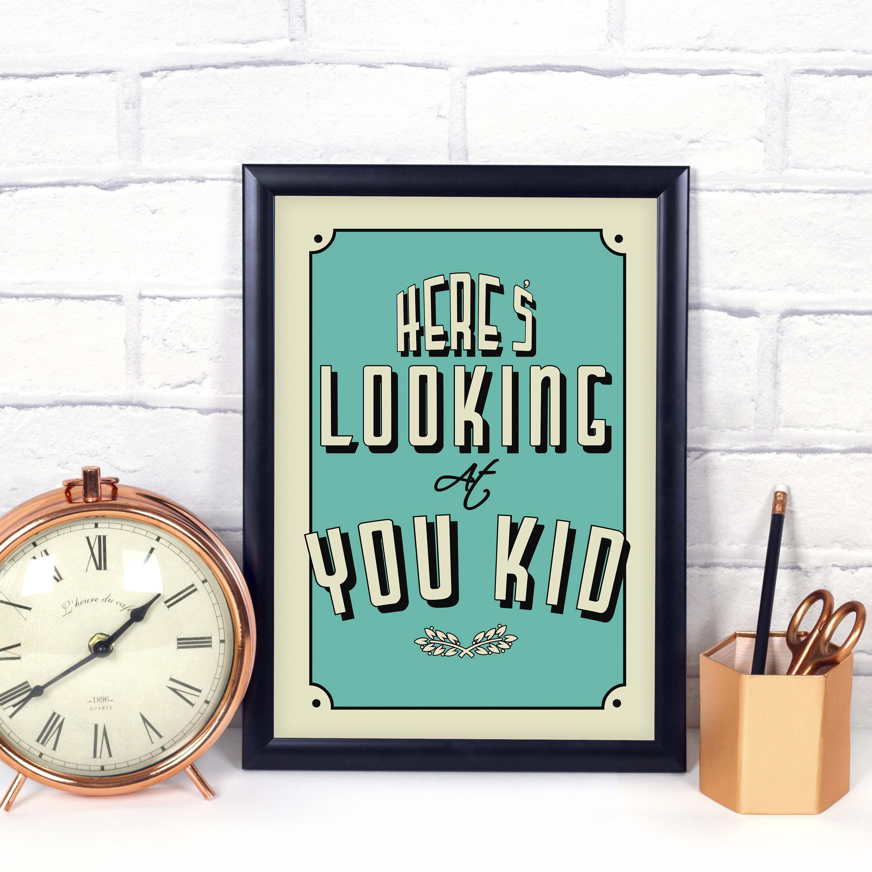 Movie quote print Here's Looking at You Kid Film | Etsy