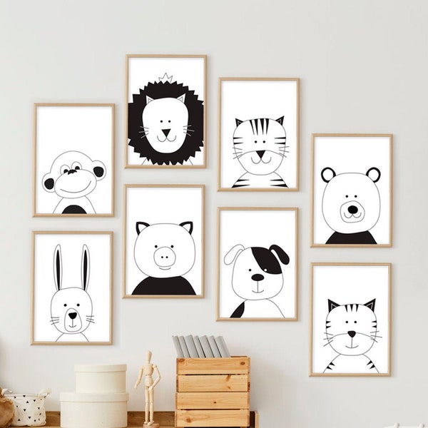 Black White Nursery Etsy