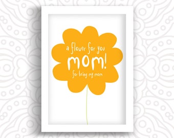 Mother day digital download art mom present, printable wall art