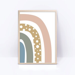 Rainbow wall decor, printable wall art nursery poster, kids room art