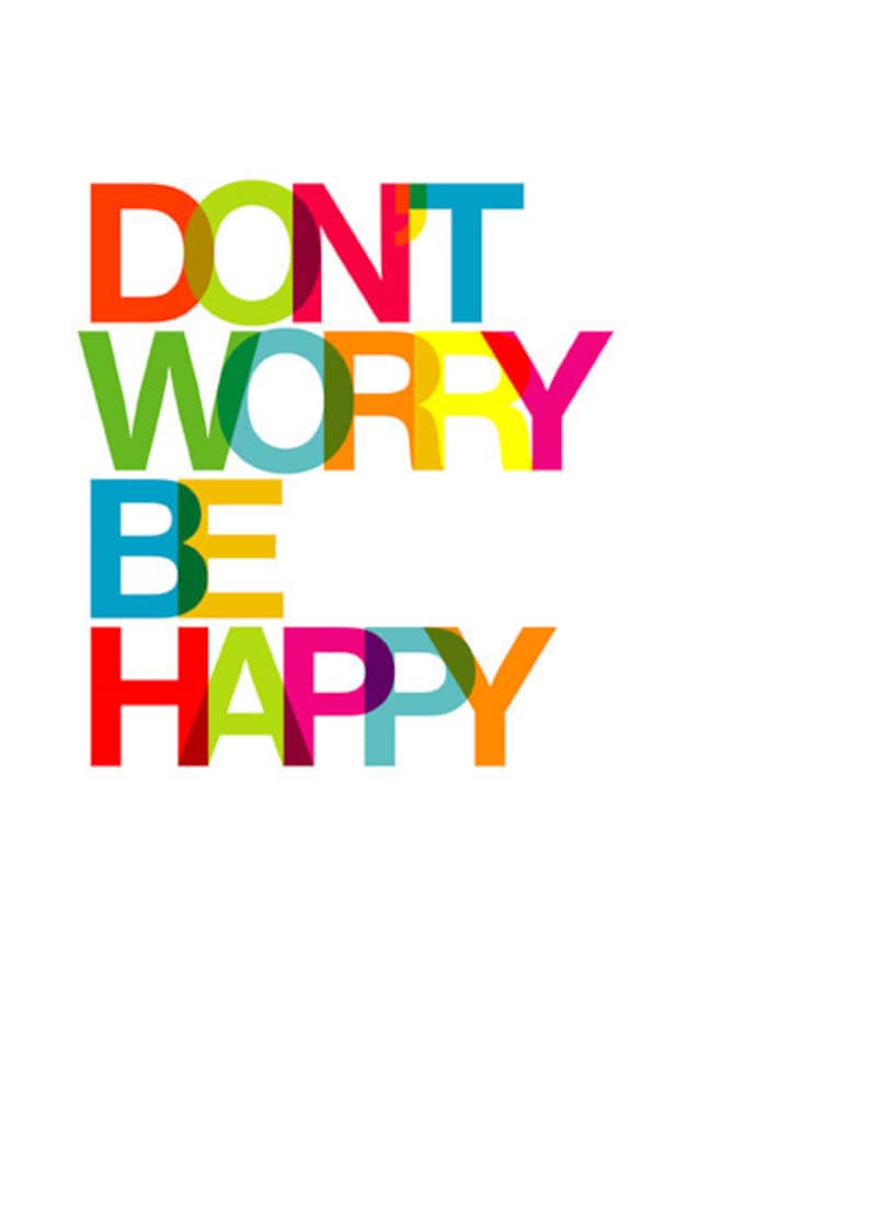 Don't Worry Be Happy Instant Download Song Lyrics Wall | Etsy