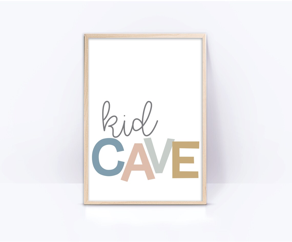 Kid Cave Printable Playroom Wall Art Kids Room Decor | Etsy