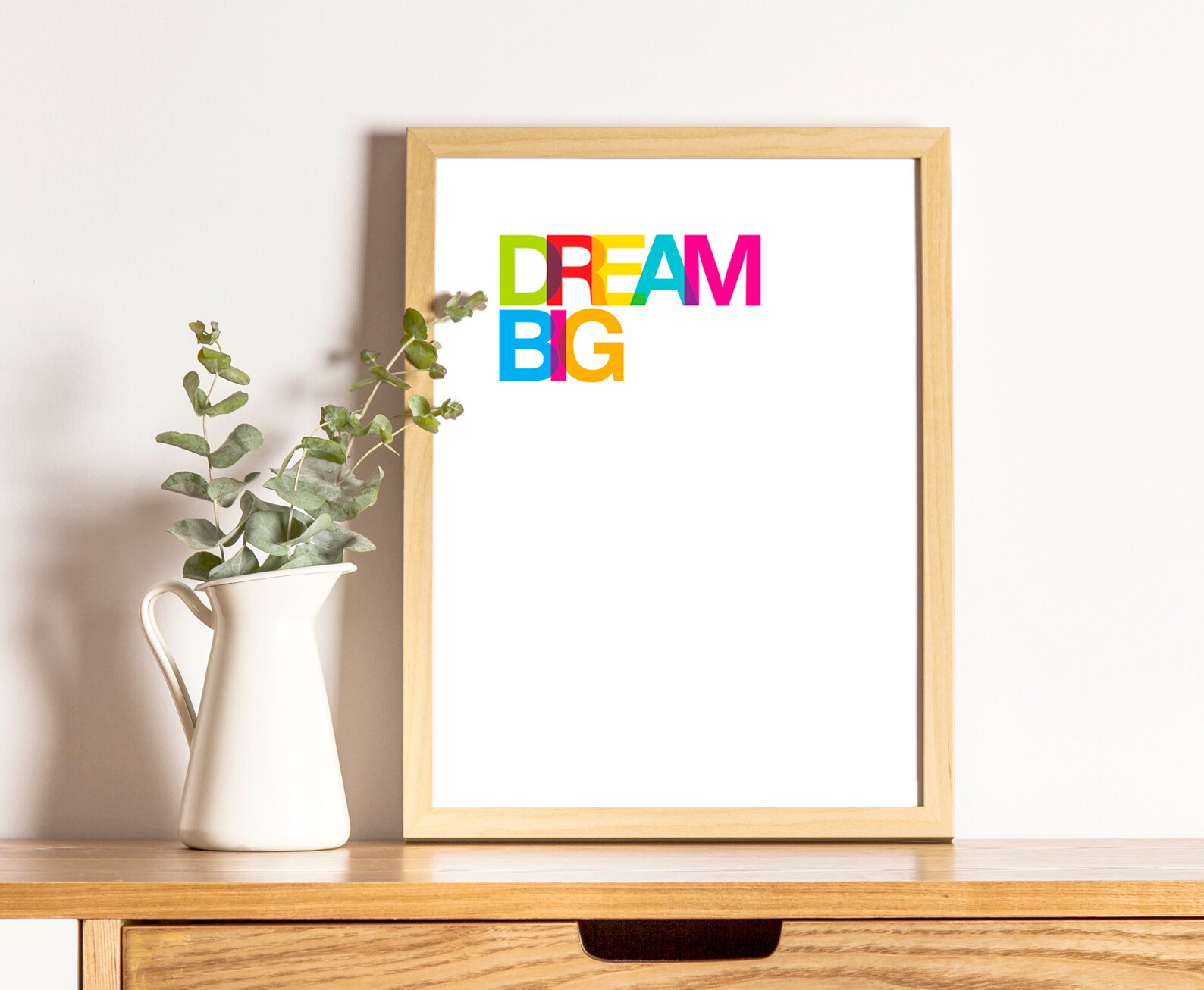 Dream Big art print digital typography poster printable Etsy