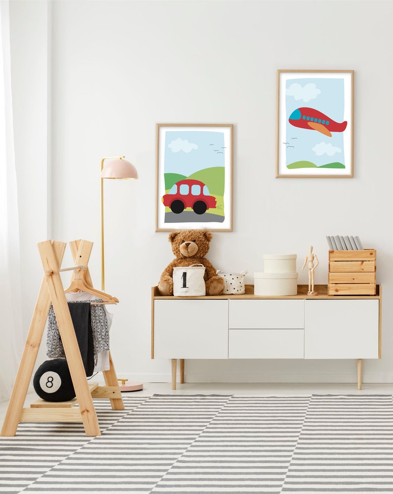 Airplane Decor, Airplane Nursery Wall Art Print Baby Room Digital ...