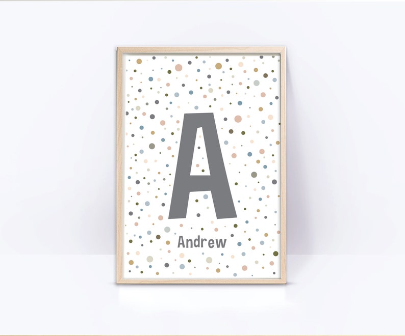 Custom Initial Wall Art Name Personalized Sign DIGITAL Etsy