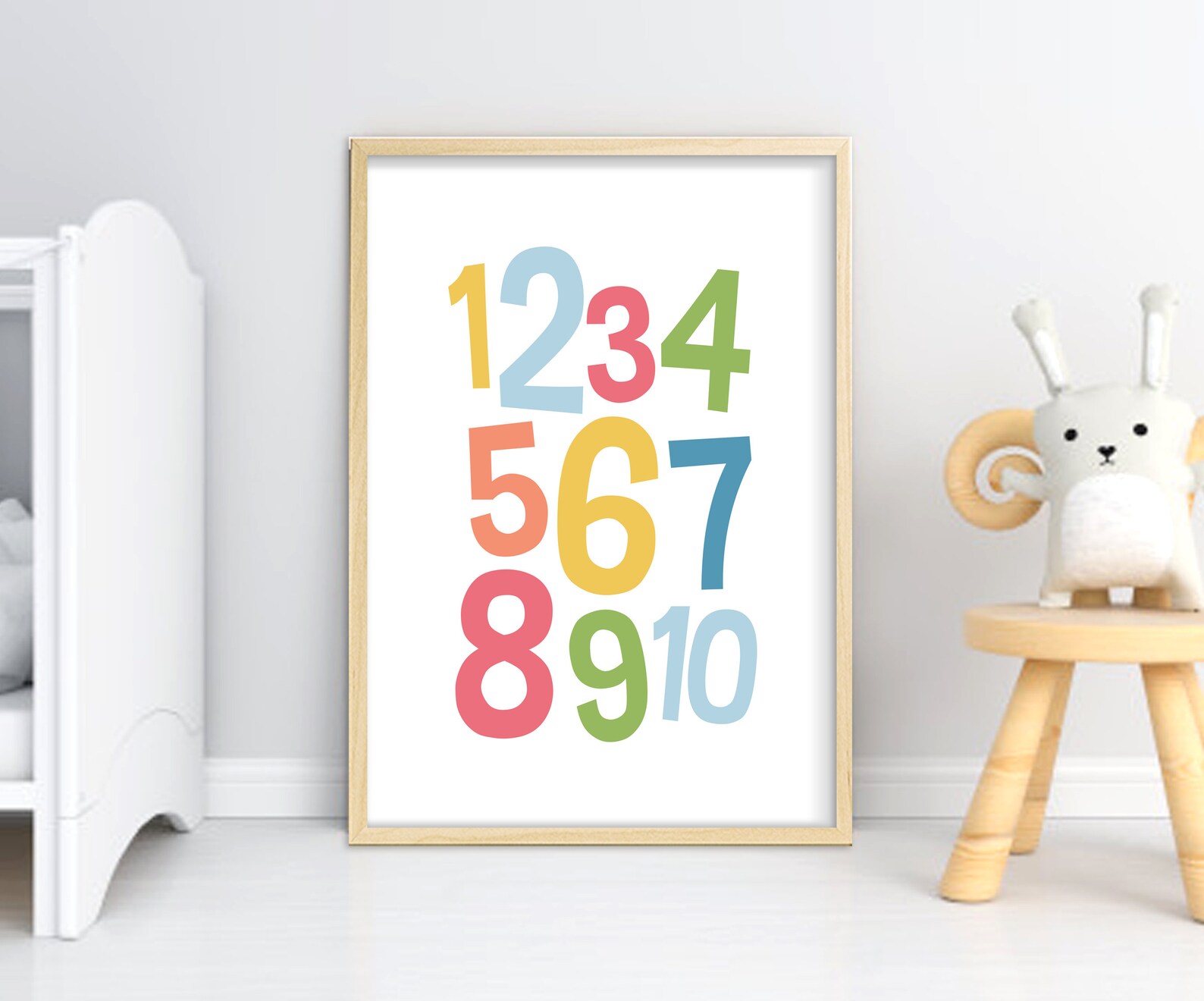 Colorful Printable Wall Art, Set of 6 Playroom Kids Posters, Alphabet ...